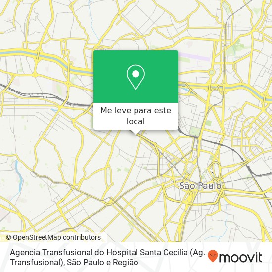 Agencia Transfusional do Hospital Santa Cecilia (Ag. Transfusional) mapa