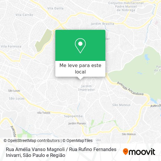 Rua Amélia Vanso Magnoli / Rua Rufino Fernandes Inivarri mapa