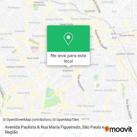 Avenida Paulista & Rua Maria Figueiredo mapa