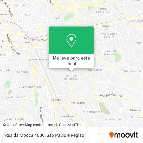 Rua da Mooca 4000 mapa