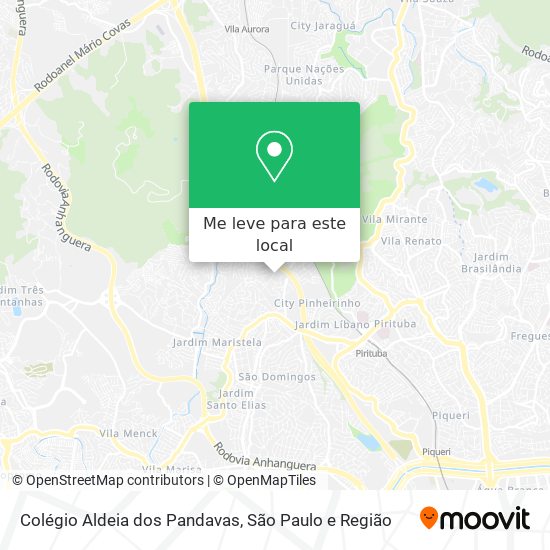 Colégio Aldeia dos Pandavas mapa