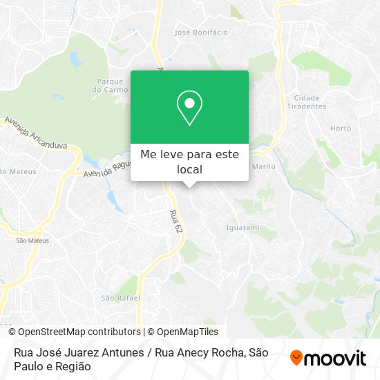 Rua José Juarez Antunes / Rua Anecy Rocha mapa