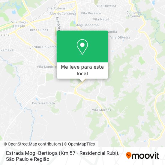 Estrada Mogi-Bertioga (Km 57 - Residencial Rubi) mapa