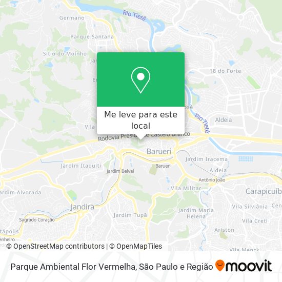 Parque Ambiental Flor Vermelha mapa