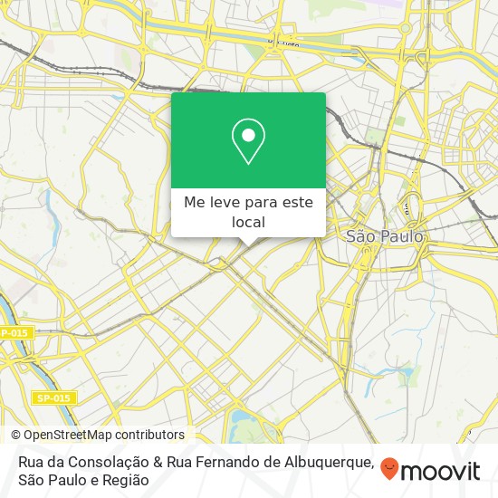 Rua da Consolação & Rua Fernando de Albuquerque mapa