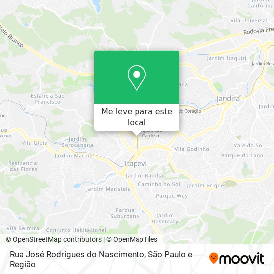 Rua José Rodrigues do Nascimento mapa
