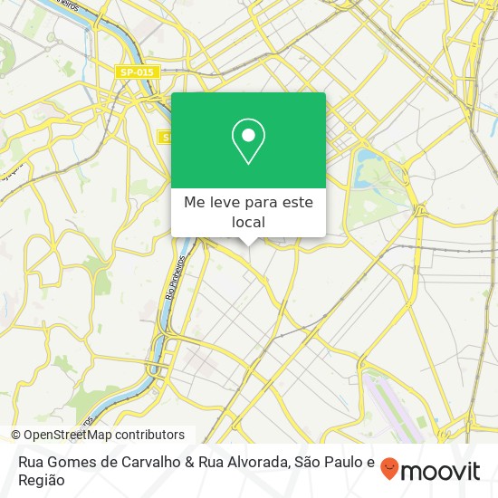Rua Gomes de Carvalho & Rua Alvorada mapa