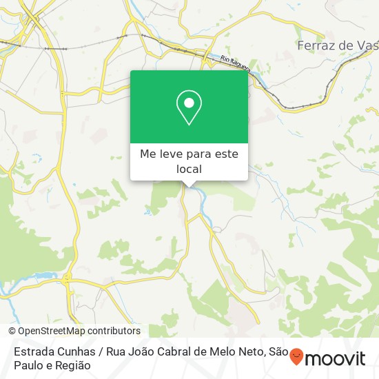 Estrada Cunhas / Rua João Cabral de Melo Neto mapa