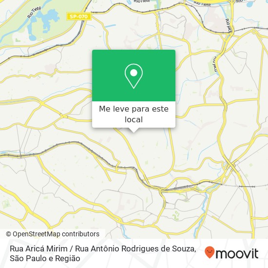 Rua Aricá Mirim / Rua Antônio Rodrigues de Souza mapa