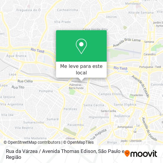 Rua da Várzea / Avenida Thomas Edison mapa