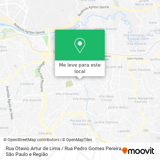 Rua Otavio Artur de Lima / Rua Pedro Gomes Pereira mapa