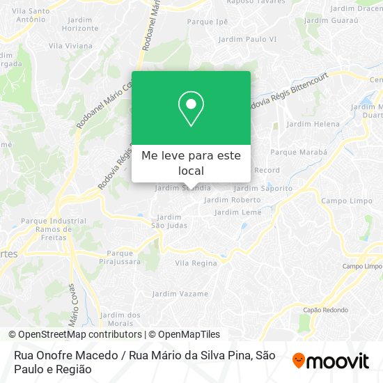 Rua Onofre Macedo / Rua Mário da Silva Pina mapa