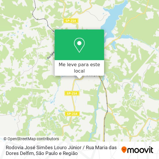 Rodovia José Simões Louro Júnior / Rua Maria das Dores Delfim mapa