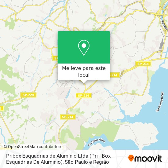 Pribox Esquadrias de Alumínio Ltda (Pri - Box Esquadrias De Aluminio) mapa