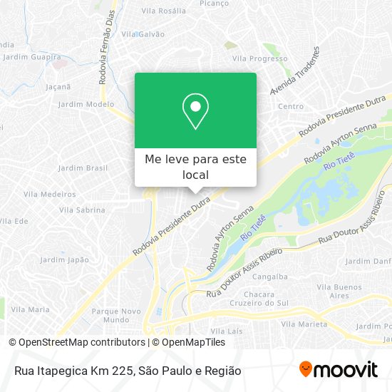 Rua Itapegica Km 225 mapa
