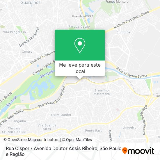 Rua Cisper / Avenida Doutor Assis Ribeiro mapa
