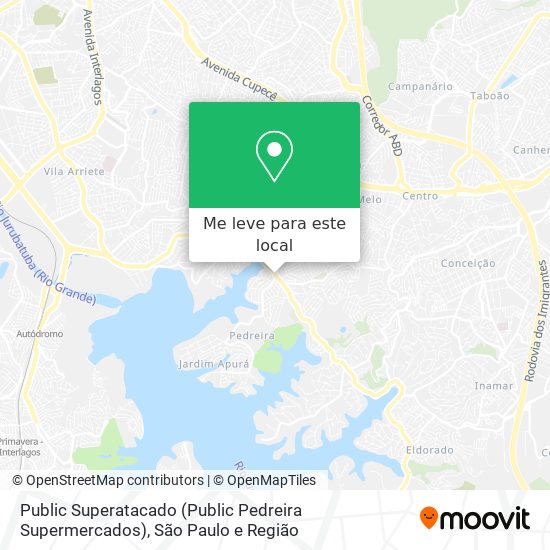 Public Superatacado (Public Pedreira Supermercados) mapa
