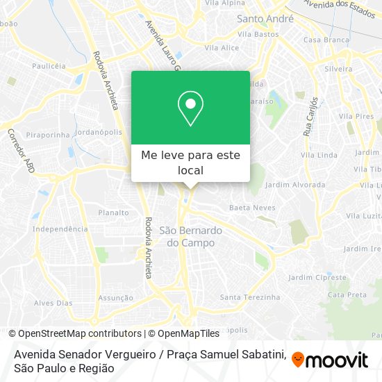 Avenida Senador Vergueiro / Praça Samuel Sabatini mapa