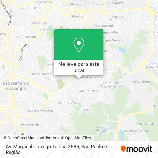 Av. Marginal Córrego Taioca 2685 mapa