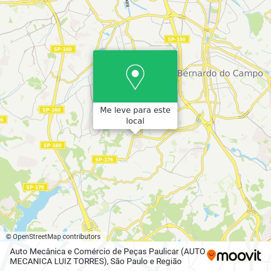 Auto Mecânica e Comércio de Peças Paulicar (AUTO MECANICA LUIZ TORRES) mapa