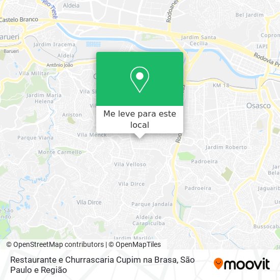 Restaurante e Churrascaria Cupim na Brasa mapa