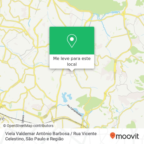 Viela Valdemar Antônio Barbosa / Rua Vicente Celestino mapa