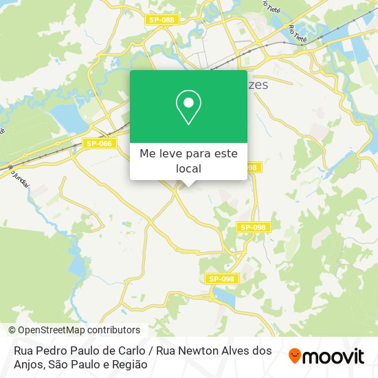 Rua Pedro Paulo de Carlo / Rua Newton Alves dos Anjos mapa