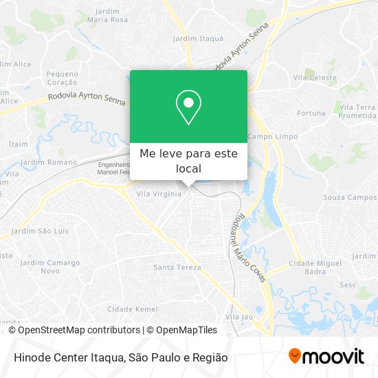 Hinode Center Itaqua mapa