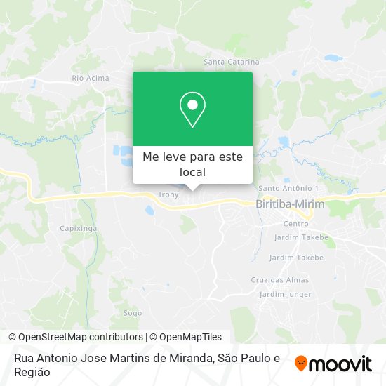Rua Antonio Jose Martins de Miranda mapa