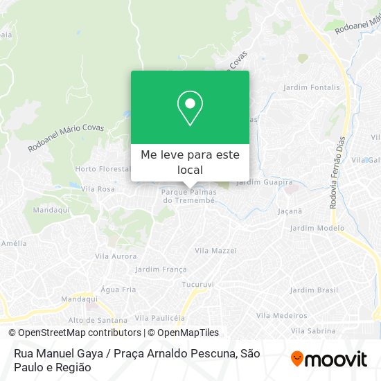 Rua Manuel Gaya / Praça Arnaldo Pescuna mapa