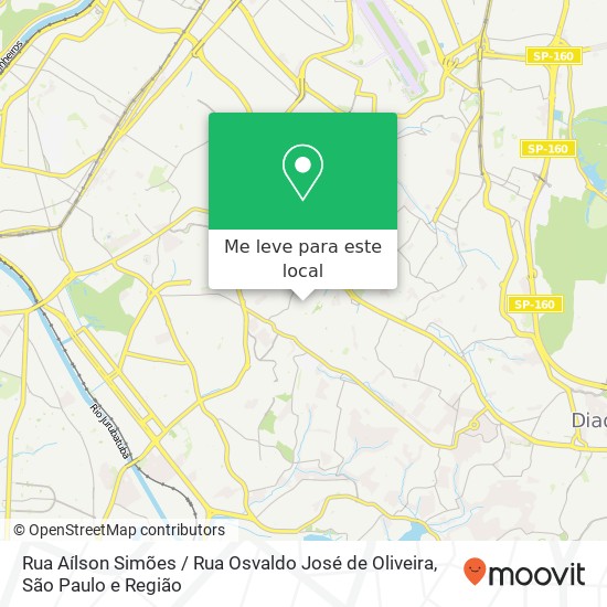 Rua Aílson Simões / Rua Osvaldo José de Oliveira mapa