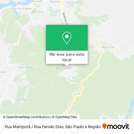Rua Mairiporã / Rua Fernão Dias mapa