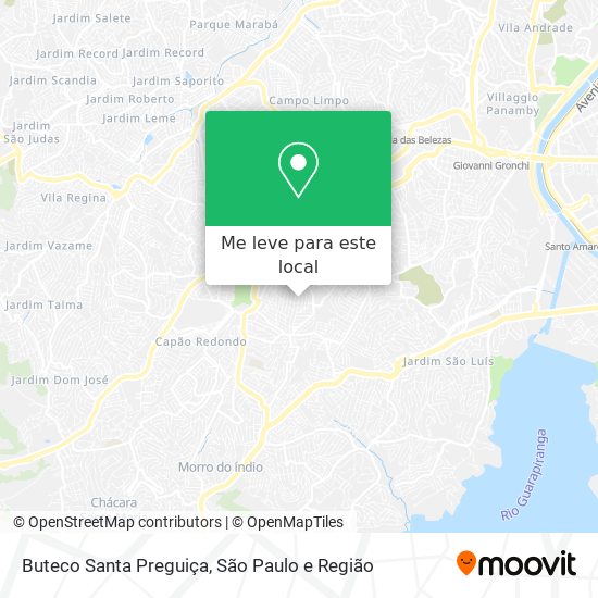 Buteco Santa Preguiça mapa