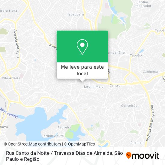 Rua Canto da Noite / Travessa Dias de Almeida mapa
