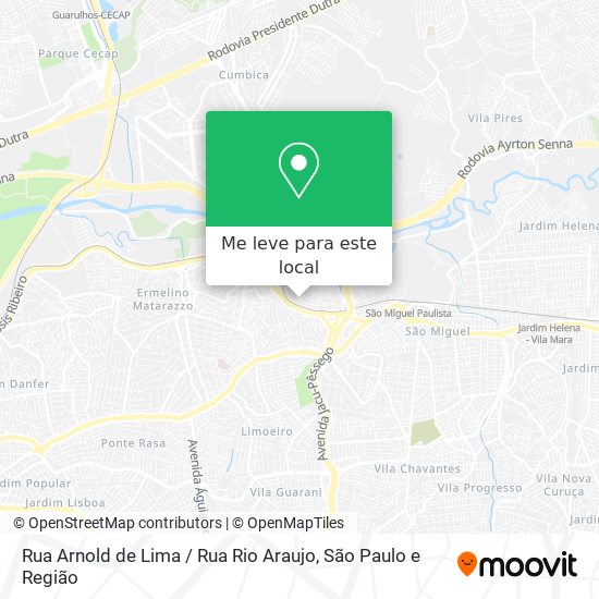 Rua Arnold de Lima / Rua Rio Araujo mapa