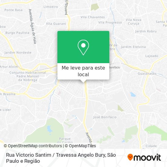 Rua Victorio Santim / Travessa Angelo Bury mapa