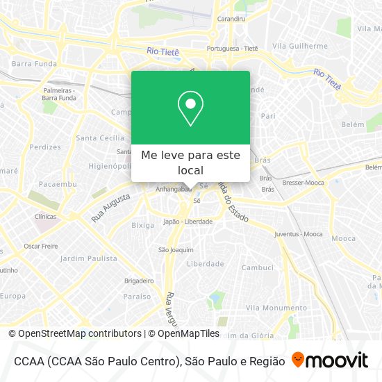 CCAA (CCAA São Paulo Centro) mapa