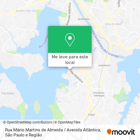 Rua Mário Martins de Almeida / Avenida Atlântica mapa