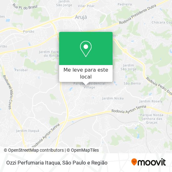 Ozzi Perfumaria Itaqua mapa