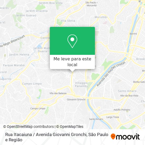 Rua Itacaiuna / Avenida Giovanni Gronchi mapa