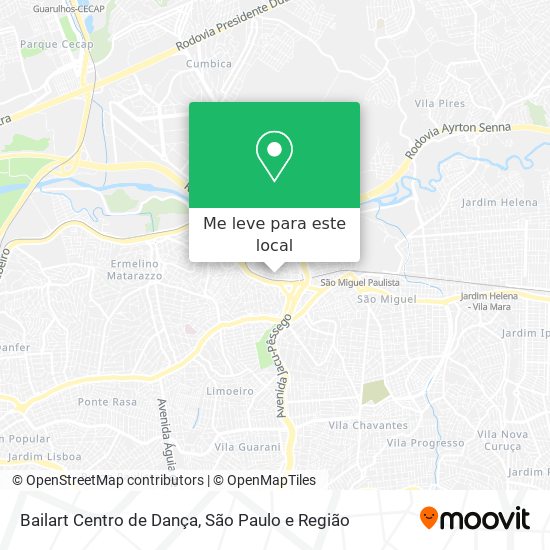 Bailart Centro de Dança mapa