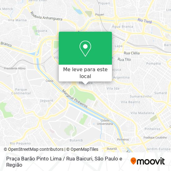 Praça Barão Pinto Lima / Rua Baicuri mapa