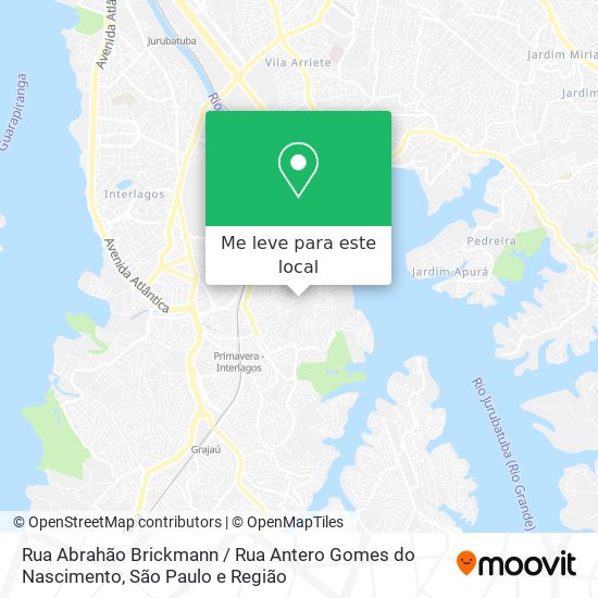 Rua Abrahão Brickmann / Rua Antero Gomes do Nascimento mapa