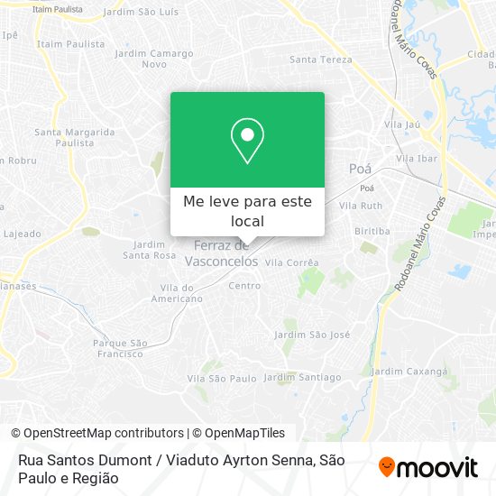 Rua Santos Dumont / Viaduto Ayrton Senna mapa