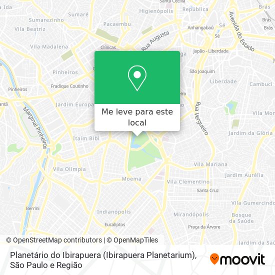 Planetário do Ibirapuera (Ibirapuera Planetarium) mapa