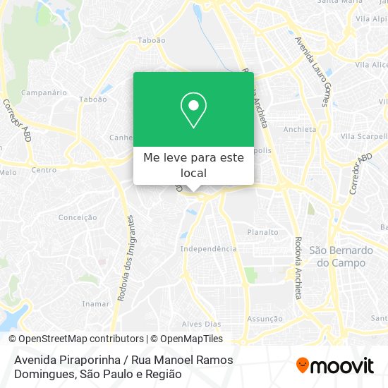 Avenida Piraporinha / Rua Manoel Ramos Domingues mapa