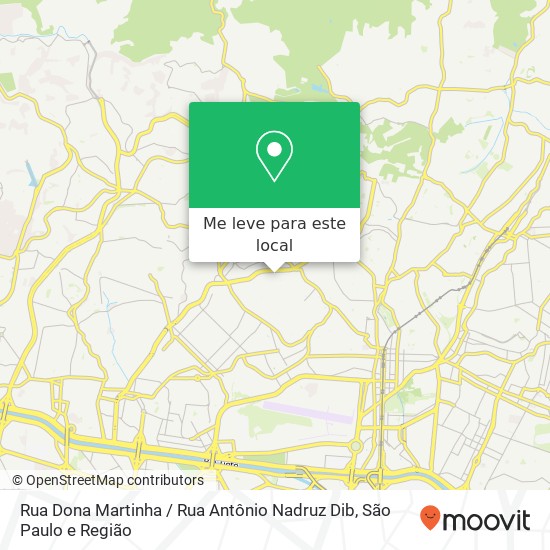 Rua Dona Martinha / Rua Antônio Nadruz Dib mapa