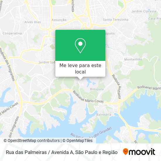 Rua das Palmeiras / Avenida A mapa