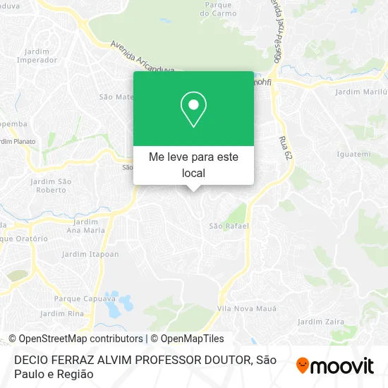 DECIO FERRAZ ALVIM PROFESSOR DOUTOR mapa