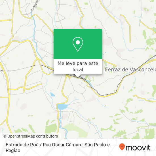 Estrada de Poá / Rua Oscar Câmara mapa